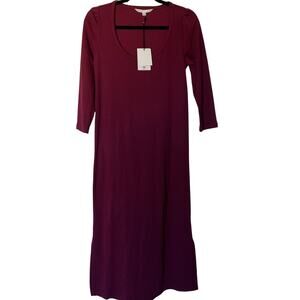 The Nines by Hatch Red Ribbed Jersey Maternity Dress - Size Medium - NWT
